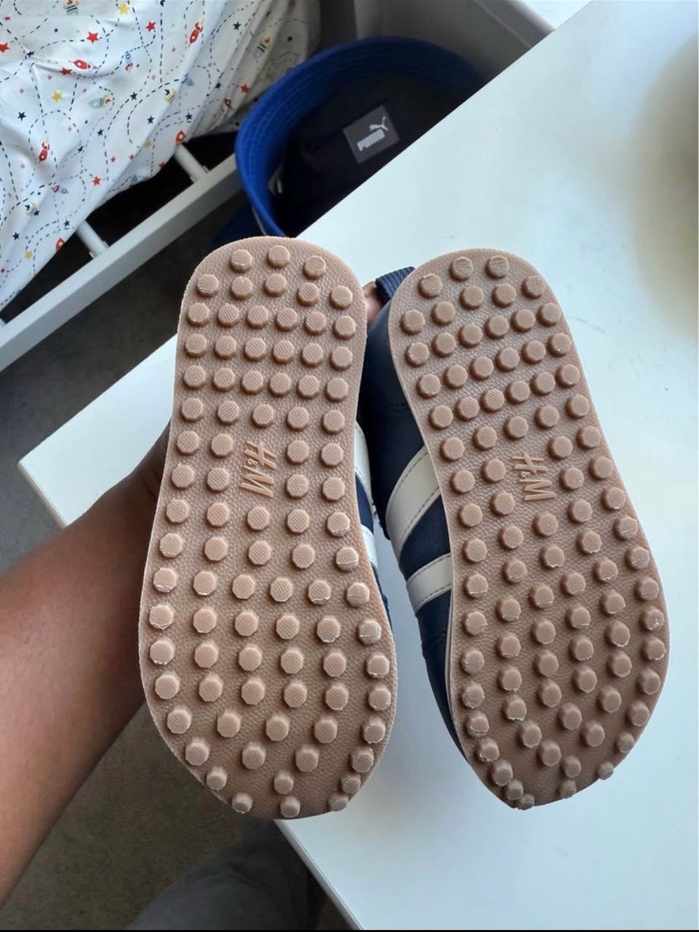 H&M Navy and White Kids Velcro Athletic Sneakers - Picture 5 of 5